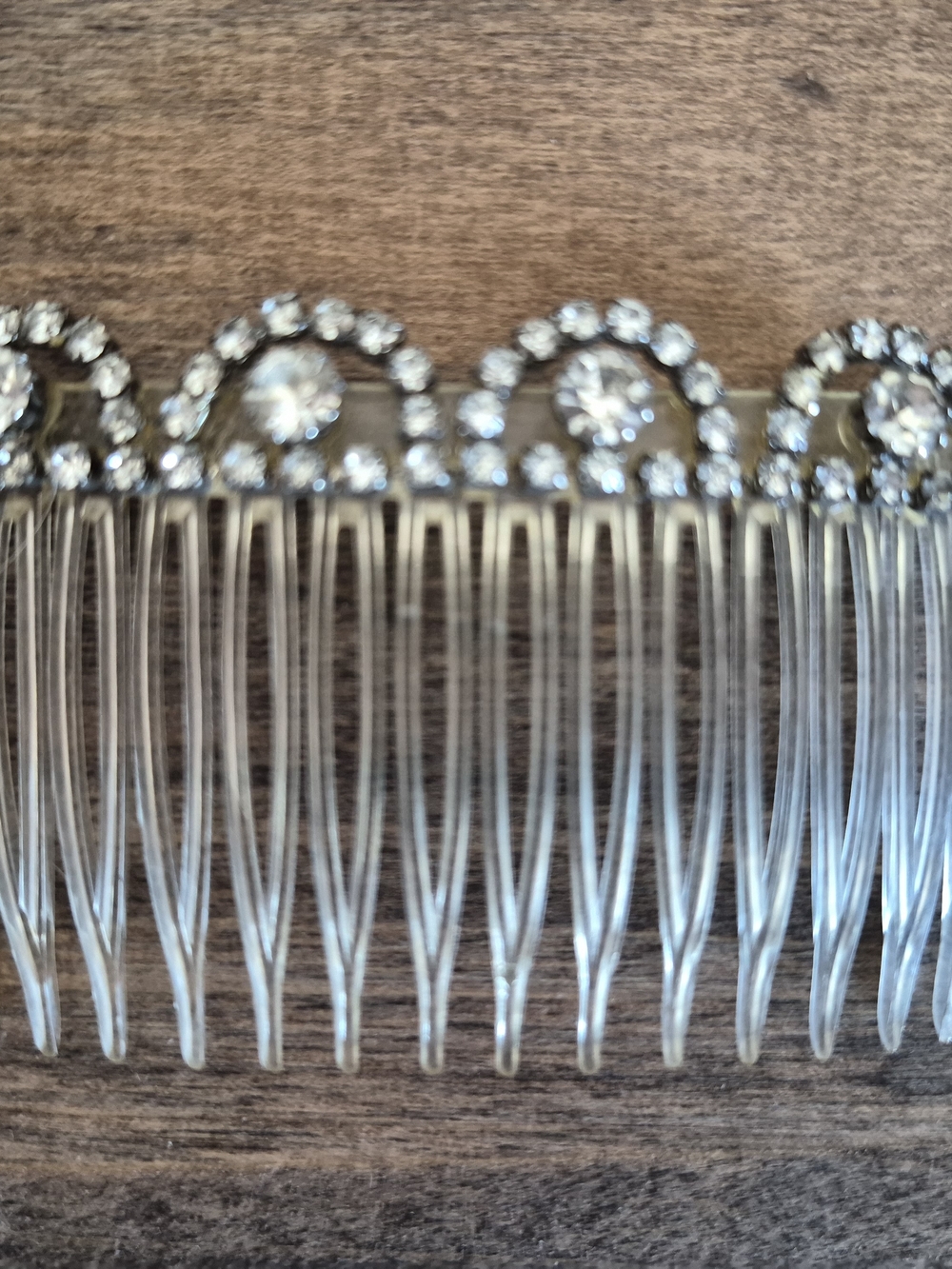Crystal Rhinestone Hair Comb - Clear - Picture 2 of 4